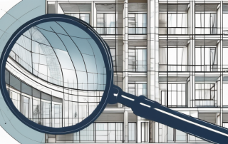 A blueprint of a building divided into multiple sections