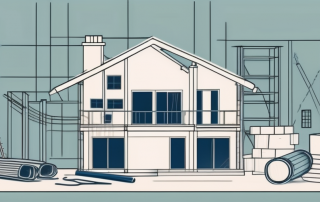 A house with a new extension being built