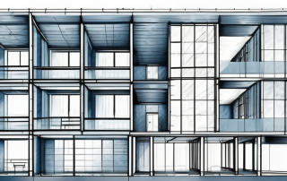 A detailed blueprint of a building layout