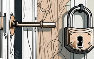 A key turning in a lock of a finished