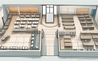 A detailed floor plan showing various sections for an event or exhibition