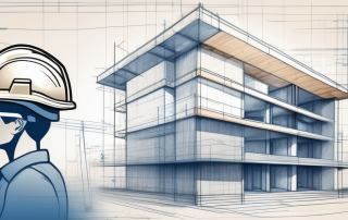 A blueprint of a building project