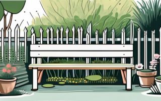 A beautifully arranged garden showing different elements like a fence