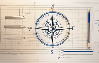 A blueprint of a building plan
