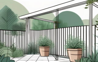 A peaceful and private backyard filled with tall fences