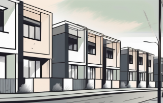 A residential area with houses in close proximity