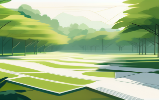 Sonnenbeschienenes, klares Grundstueck bereit zum Kauf oder zur Bebauung, umgeben von gruener Natur, ideal fuer ein neues Zuhause oder Geschaeftsgebaeude.