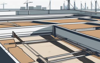 Grosses, leeres Baugrundstueck unter klarem Himmel mit Markierungen, symbolisiert Planung und Potential fuer Bauvorhaben.