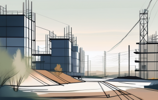 Baustelle in ruhiger Lage mit natuerlicher Landschaft und klarem Himmel, ideal fuer Entwicklung.