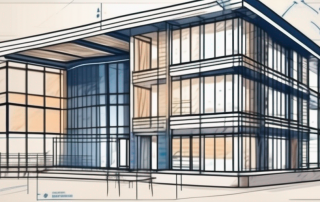 A blueprint of a building with a checklist next to it
