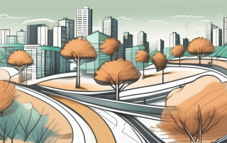 A variety of urban and rural landscapes interconnected