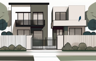 Two neighboring houses very close to each other