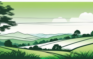 Grundstueck zum Kauf in idyllischer, gruener Lage mit malerischer Aussicht und klarem Himmel, ideal fuer Investoren und Bauvorhaben.