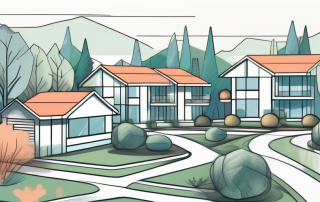 A meticulously planned residential area with various types of houses