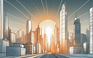 A meticulously planned cityscape with various zones clearly marked