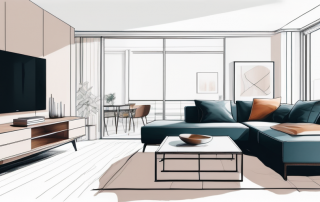 Moderne, platzsparende Moebel und clever organisierte Interieurs zur Maximierung von Nutzen und Aesthetik in Wohnraeumen, ideal fuer Inspiration bei kleinen Wohnungen oder Haeusern.