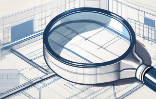 A blueprint of a building plan