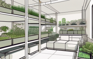 A small plot of land with five different zones