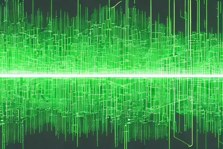 Netzwerkinfrastruktur mit geordneten Servern und gruenen Statusleuchten, zeigt hohe Effizienz und Stabilitaet in der Internetverbindung.
