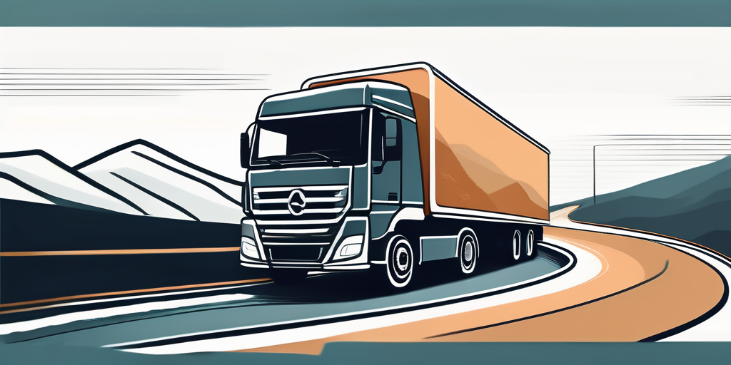 Lkw auf Straße, Führerschein und Lupe, Hinweisschild mit "7,5t".