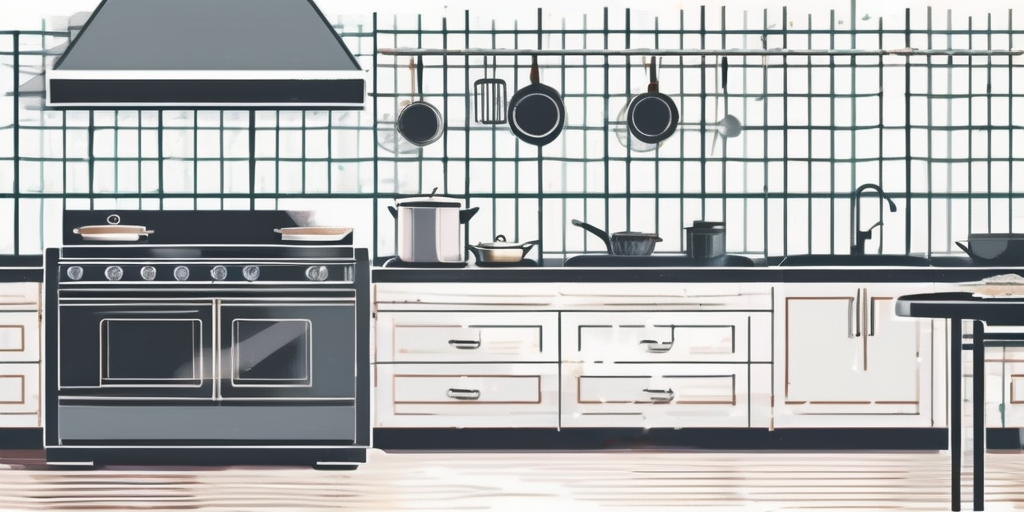 Moderne Kueche mit Blick auf einen Herd, vermittelt ruhige Atmosphaere und Stabilitaet der Gaspreise durch staatliche Massnahmen.