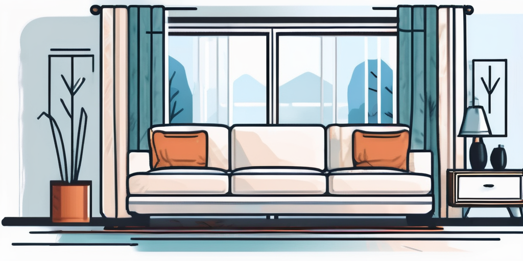 Thermostat eingestellt auf niedrige Temperatur in einem gemuetlichen, energieeffizienten Zuhause mit dicken Vorhaengen und modernen Daemmstoffen zur Reduzierung der Gasausgaben.