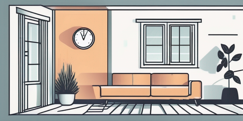 Modernes Heizsystem und digitaler Thermostat in einem ruhigen Zuhause, Symbol fuer Energieeinsparung und intelligente Haushaltsfuehrung.