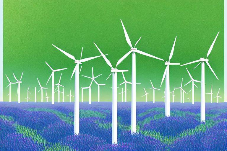 Gruenes Feld mit Biogas-Anlagen vor blauem Himmel, nachhaltige Energieproduktion.