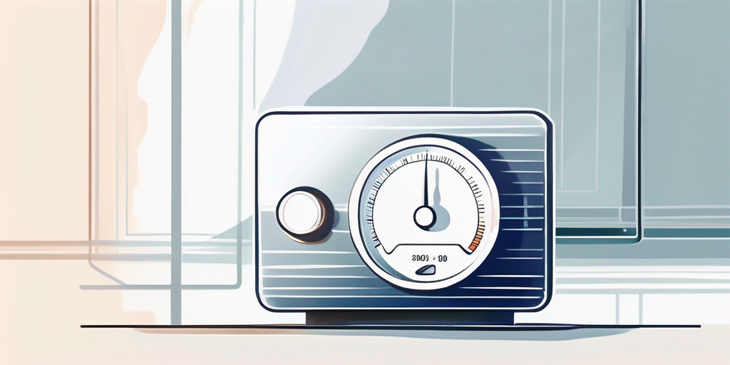 Modernes Thermostat in einem ruhigen Wohnambiente mit sanfter Beleuchtung, verdeutlicht die Auswirkungen der neuen Gaspreisbremse auf die Heizkosten im Haushalt.