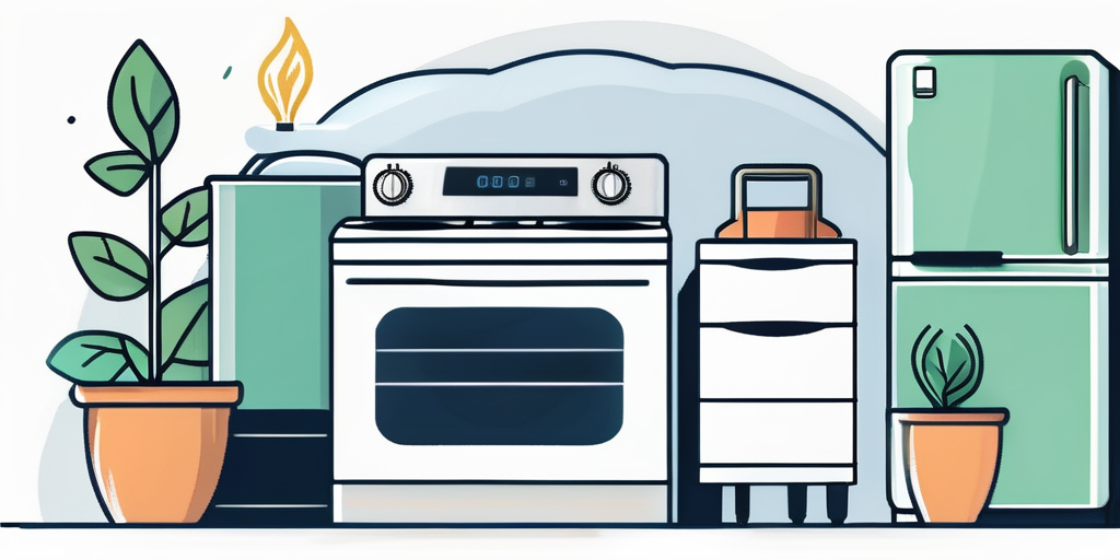 Energieeffiziente Haushaltsgeraete und Thermostat zur Reduzierung von Gasrechnungen und nachhaltiger Energieverwendung im Haushalt