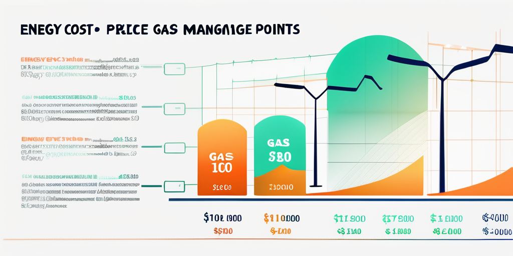ALT-Tag: Grafische Darstellung des Energiemanagements, Veranschaulichung von Gaspreisgrenzen und wichtige Ueberlegungen zur effektiven Verwaltung von Gaskosten.