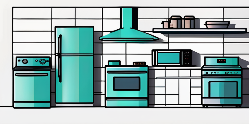 Moderne, energieeffiziente Haushaltsgeraete zur Optimierung und Reduzierung des Gasverbrauchs in einer zeitgenoessischen Kueche.