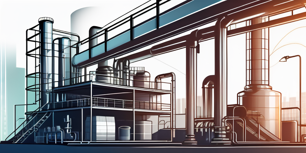 Bild zeigt effiziente Technologien und innovative Methoden zur Reduzierung von Gaskosten, darunter stromlinienfoermige Rohre und intelligente Zaehler in industrieller Umgebung.