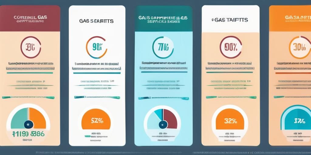 ALT-Tag: Farbenfrohe Diagramme und Grafiken zeigen Gaspreise verschiedener Anbieter im Vergleich und wichtige Faktoren fuer den Wechsel des Gasanbieters in einer Infografik