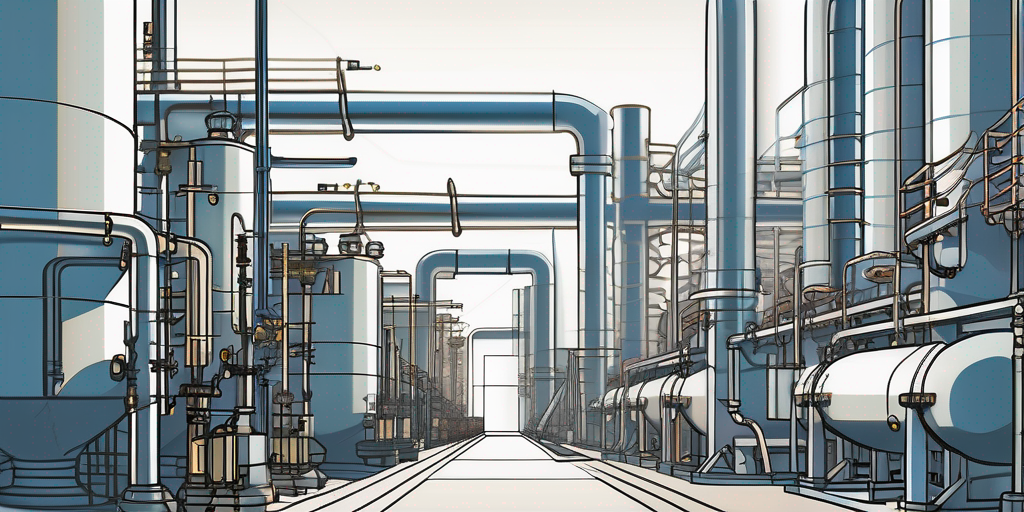 Verschiedene Gaszaehler und Rohrleitungen in industrieller Umgebung, betont technische Aspekte und Wichtigkeit der richtigen Gasanbieterwahl.
