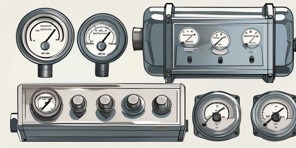 Nahaufnahme von Gaszaehlern und Einstellknoepfen auf metallischer Oberflaeche, wichtig fuer Anbieterwechsel beim Gas.