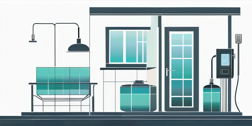 Haus mit modernem Gaszaehler und Ausruestung fuer nahtlosen Anbieterwechsel, Energieeffizienz und Kundenzufriedenheit.