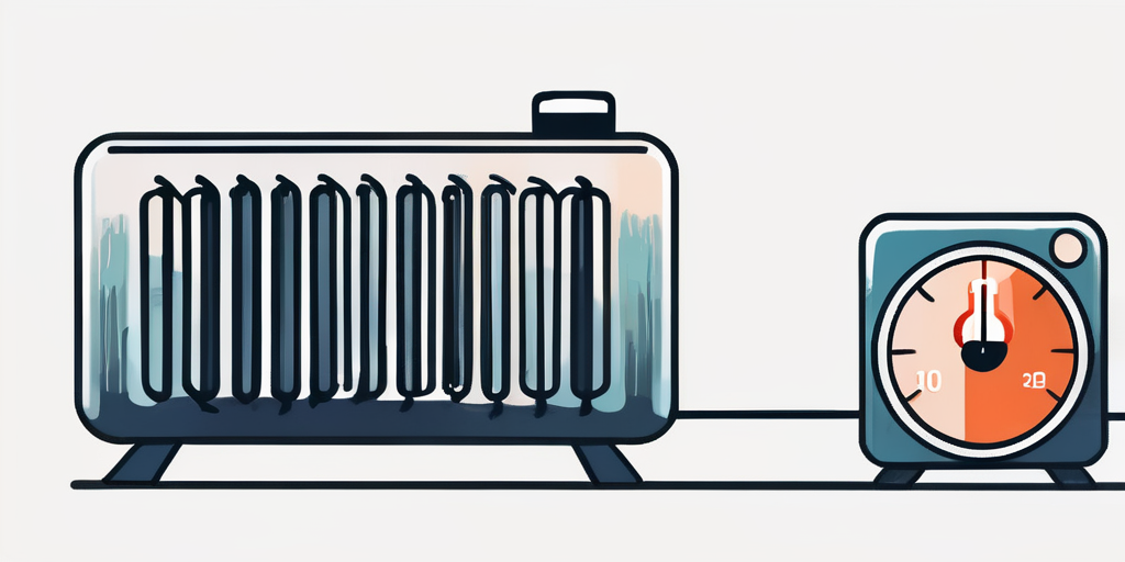 Moderne Thermostat neben Heizkoerper zur effizienten Energieverwendung und Kostenkontrolle beim Gasverbrauch.