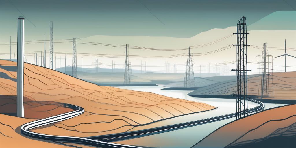 Serene Landschaft mit Infrastruktur von Top-Gaslieferanten, inklusive Pipelines geschickt integriert in die Szenerie. Serene Landschaft mit Infrastruktur von Top-Gaslieferanten, inklusive Pipelines geschickt integriert in die Szenerie.