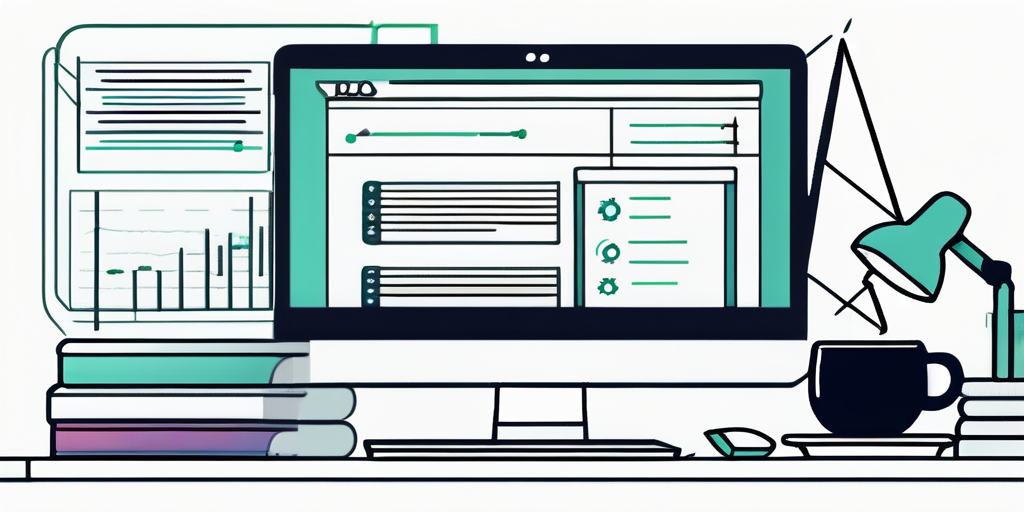 Aufgeraeumter Schreibtisch mit Laptop auf Vergleichsportal, Notizblock, Kaffeetasse und sortierten Energierechnungen, Thema Anbieterwechsel Gas.