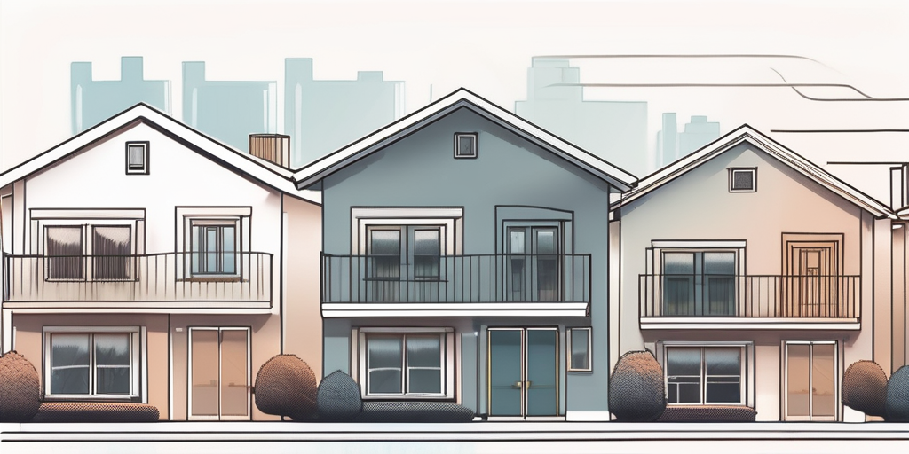 Wohngebaeude in ruhiger Nachbarschaft tagsueber, symbolisch fuer Wechsel des Gasanbieters, klare Darstellung eines reibungslosen Uebergangs bei Versorgern.