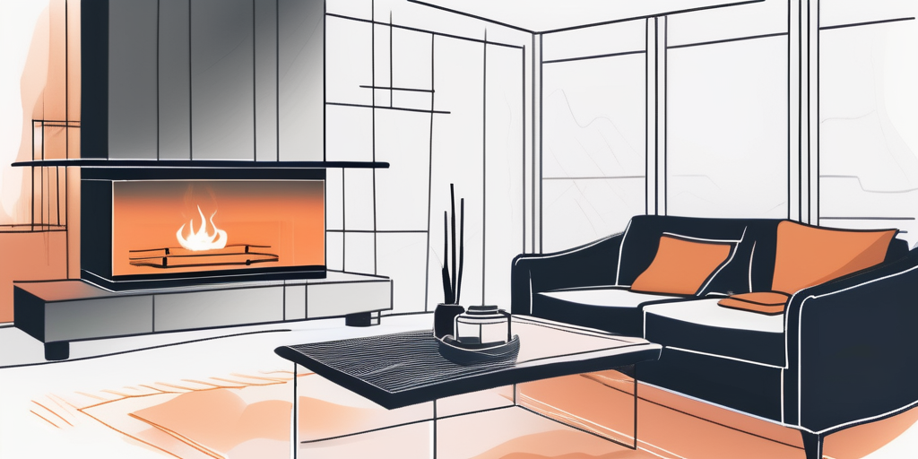 Gemuetliches Wohnzimmer mit Kamin symbolisiert Komfort beim Wechseln des Gasanbieters und effiziente Web-Oberflaeche fuer den einfachen Online-Wechsel.