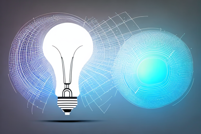 Leuchtende Gluebirne vor schwankenden Diagrammen, symbolisiert dynamische Energiepreise, modernes sauberes Design. Leuchtende Gluebirne vor schwankenden Diagrammen, symbolisiert dynamische Energiepreise, modernes sauberes Design.