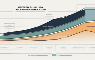 Führungskraft hält Geldsäcke auf Waage, Diagramme im Hintergrund.