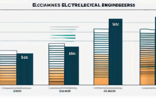 Elektroingenieur mit Laptop, Geldscheine im Hintergrund, Diagramme auf Bildschirm.