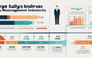 Grafik mit Einkommensskala für mittlere Managementpositionen.