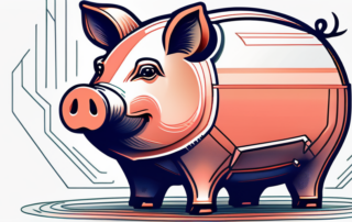 Grafik zeigt Hände, die Geldscheine sicher in Sparschwein stecken.