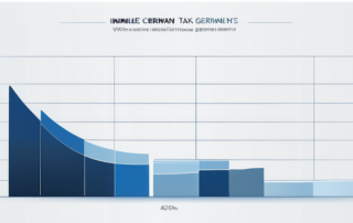 Grafik zeigt Steuersätze in Deutschland auf steigender Kurve.