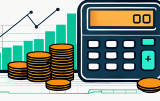 Laptop mit geöffneter Finanzcalculation-Website und Rentenversicherungsdokumente daneben.