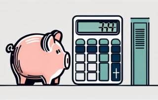 Tastatur, Rechner, Steuerformulare und Geld, ordentlich auf Schreibtisch verteilt.